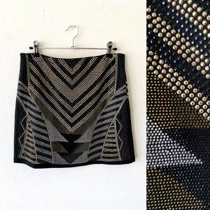 Black Beaded Mini Skirt | Glam Skirt | Cocktail Skirt | Party Skirt | Sexy Skirt